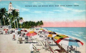 Miami Beach, Florida - The Whitman Hotel and Bathing Beach - c1940