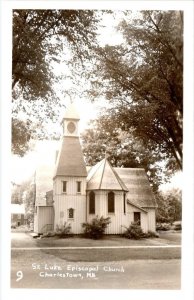 RPPC, Charlestown NH New Hampshire ST LUKE EPISCOPAL CHURCH Sullivan Co Postcard