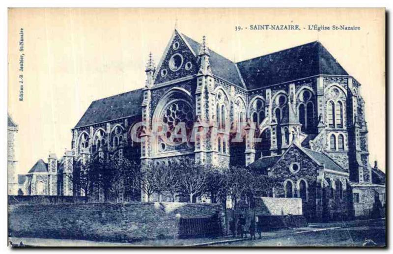 Postcard Old Saint Nazaire L Eglise St Nazaire