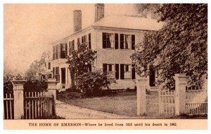 Massachusetts  Emerson's Home till his death in 1882