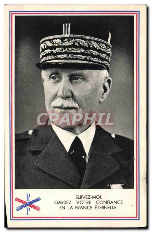 Postcard Old Army Petain