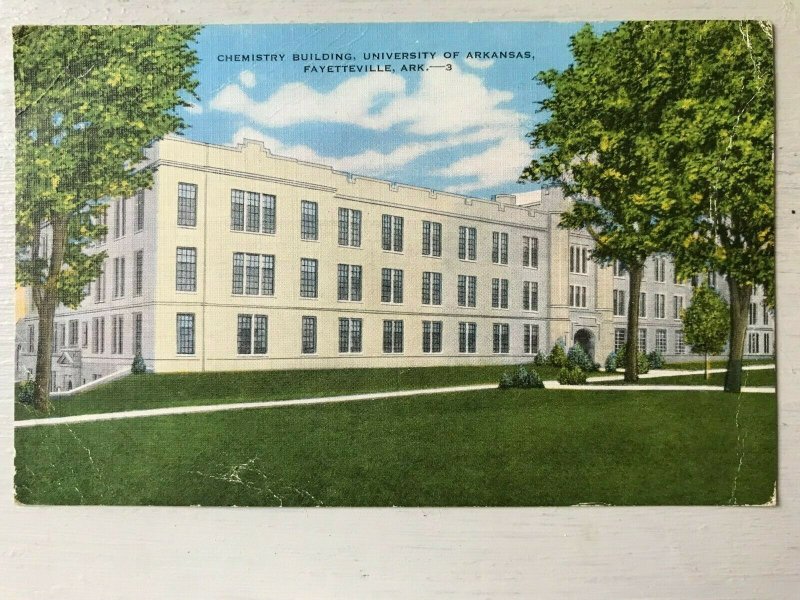 Vintage Postcard 1930-45 Chemistry Bldg University of Arkansas Fayetteville (AR)