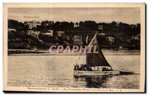 Old Postcard Perros Guirec Printania Hotel Boat