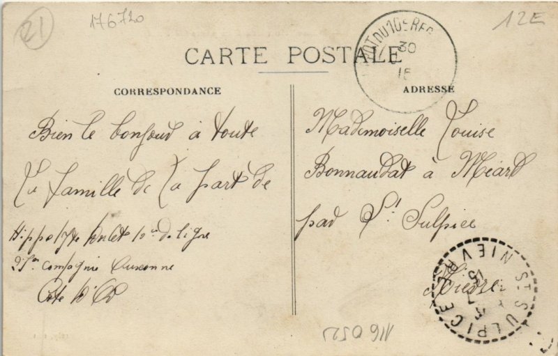 CPA AUXONNE - Démolition des Remparts (116052)