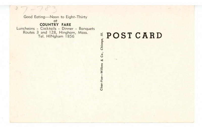 MA - Hingham. Country Fare Restaurant