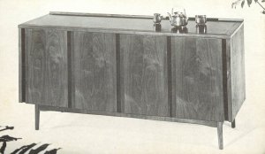 Advertising Postcard Temp Of California Duarte CA Mid-Century Formica Buffet