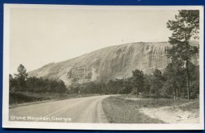 Stone Mountain Georgia ga highway view real photo postcard RPPC