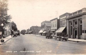 Fennimore Wisconsin Main Street Real Photo Vintage Postcard AA12561 