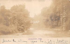 C81/ Bridgeport Pasco Ohio Postcard Real Photo RPPC 1907 Wheeling Creek Scene