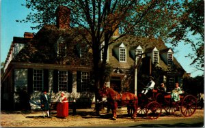 Vtg Raleigh Tavern Williamsburg Virginia VA Unused Chrome Postcard