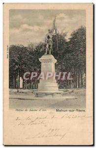 Old Postcard Statue of Joan of Arc in Mehun sur Yevre