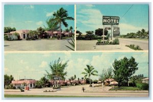 c1950's Coral Shores Motel & Restaurant Multiview Delray Beach Florida Postcard