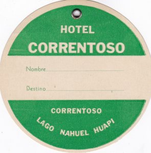 Argentina Correntoso Hotel Correntoso Vintage Luggage Tag sk2479