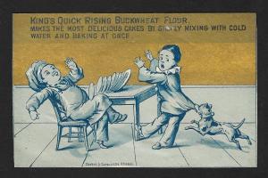 VICTORIAN TRADE CARD King's Quick Rising Flour