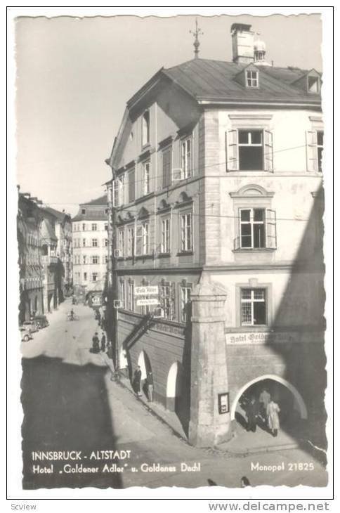RP; INNSBRUCK-ALLSTADT Hotel, Goldener Adlere. oldenes Dachl, Tirol, Austria,...