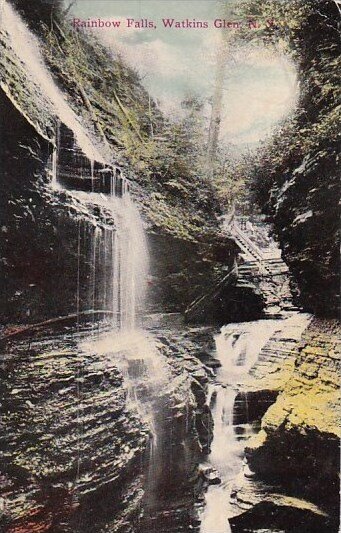 New York Watkins Glen Rainbow Falls