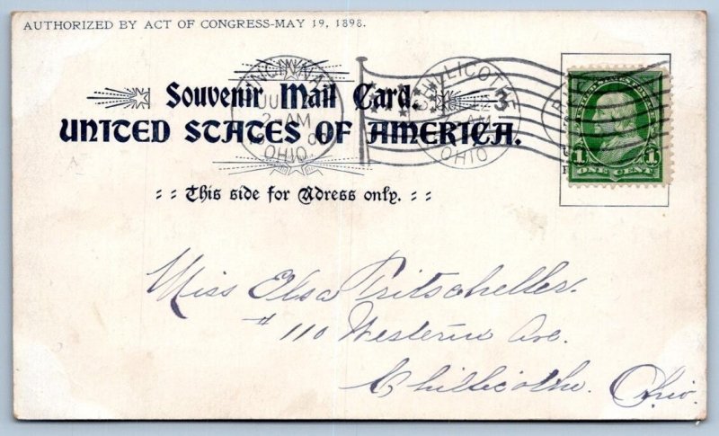 1900 COURTHOUSE GERICHTSGEBAEUDE CINCINNATI OHIO SOUVENIR MAIL CARD POSTCARD