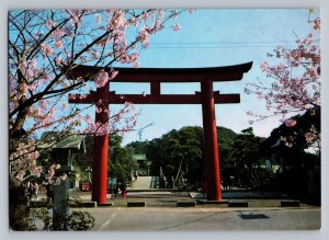 Japan San no torii and taiko bridge road to shrine tsurugaoka hachimangu shrine