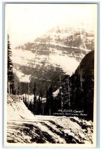 c1930's Mt. Edith Cavell Jasper National Park Canada Vintage RPPC Photo Postcard