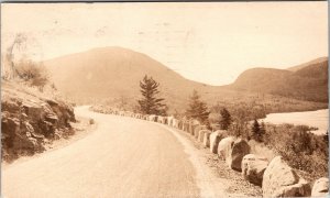 EAGLE LAKE Maine Bar Harbor Mt. Desert Bee’s RPPC New England PHOTO POSTCARD T29