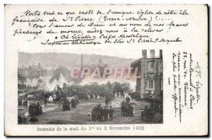 Old Postcard Firemen St. Peter Newfoundland Fire in the night of 1 to 2 Novem...