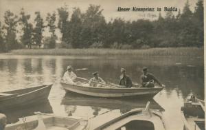 UNSER KRONPRINZ in BUDDA GERMAN PRINCE WILHELM ANTIQUE REAL PHOTO POSTCARD RPPC