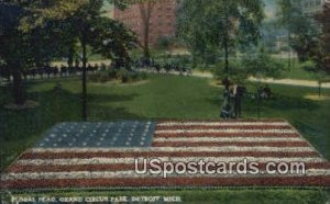 Floral Flag, Water Works Park - Detroit, Michigan MI  