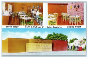 c1960 Alamo Plaza Restaurant Baton Rouge Louisiana LA Multiview Vintage Postcard