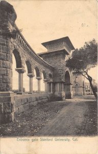 Palo Alto California 1909 Postcard Entrance Gate Arches Stanford University