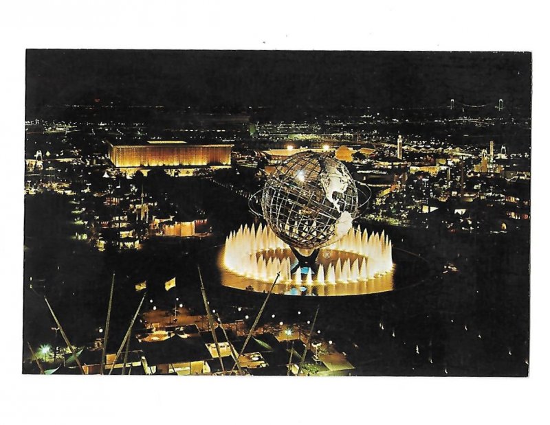 New York World's Fair Unisphere in the Fountain of the Continents at Night