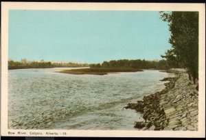 Alberta ~ CALGARY Bow River PECO Postcard - White Border