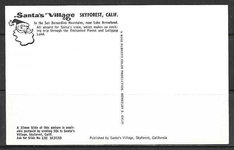 California, Sky Forest Santa's Village - [CA-105]