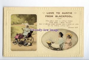 ch0263 - Children with Prams, Love to Auntie from Blackpool, No.L8 - postcard