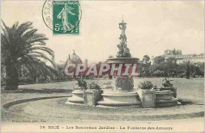 Postcard Old Nice New Gardens La Fontaine des Amours