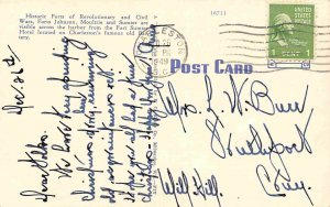 Fort Sumter Hotel Old Battery Charleston South Carolina 1949 linen postcard