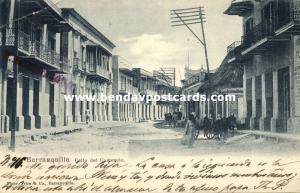 colombia, BARRANQUILLA, Calle del Comercio (1905) Stamp