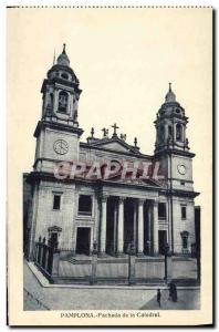 Old Postcard Pamplona Fachada de la Catedral