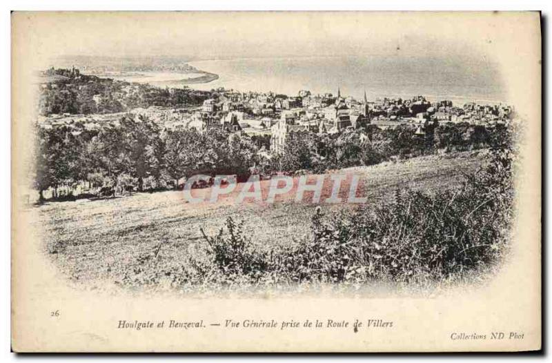 Old Postcard Houlgate Beuzeval Vue Generale management of Villers Road