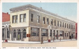 J29/ Fort Collins Colorado Postcard c1910 Poudre Valley National Bank 302