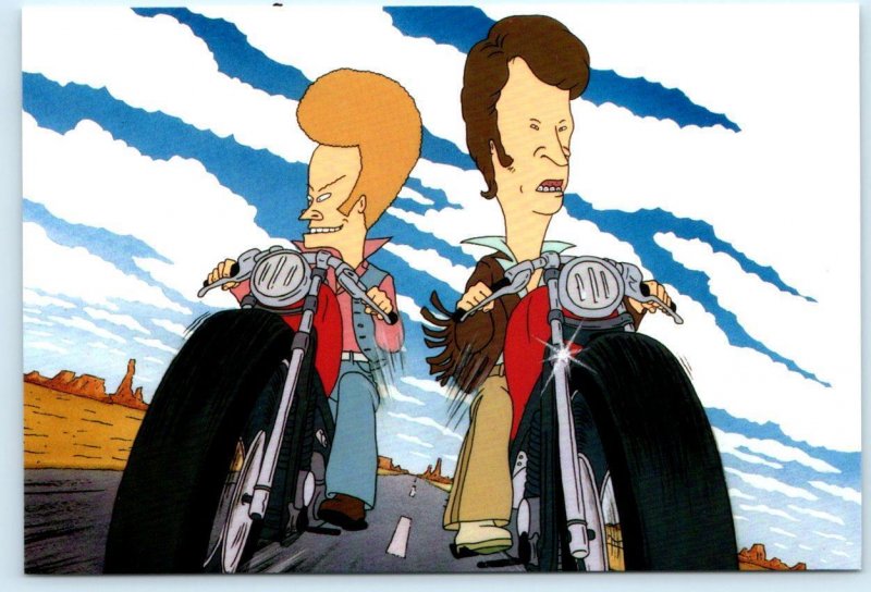 BEAVIS & BUTT-HEAD Mike Judge MOTORCYCLES Gang of Two 1996 ~ 4x6 Postcard