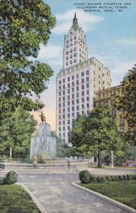 Court Square Fountain And Columbian Mutual Tower Memphis Tennessee