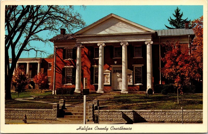 Halifax County Courthouse Virginia VA WB Postcard VTG UNP Unused Vintage 