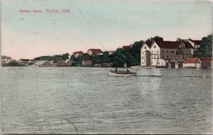 Picton Ontario Harbour Scene Boat c1909 Nettleton Postcard E78