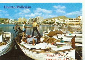 Spain Postcard - Fishing Boats - Puerto De Pollensa - Mallorca - Ref TZ1526