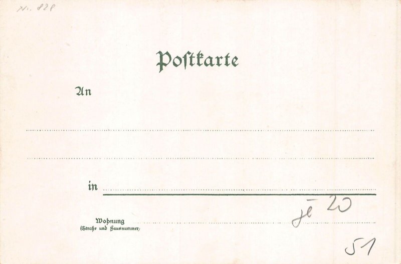 L055 Germany Imperial Army Garde-Korps Berlin uniforms litho vintage postcard
