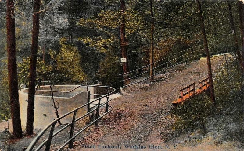 WATKINS GLEN, NY New York    POINT LOOKOUT   Schuyler County     1909 Postcard