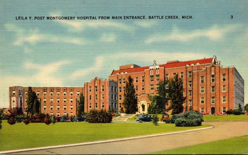 Michigan Battle Creek Leila Y Post Montgomery Hospital From Main Entrance