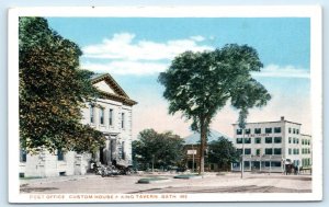 BATH, Maine ME~ Post Office & Custom House KING TAVERN Sagadahoc County Postcard
