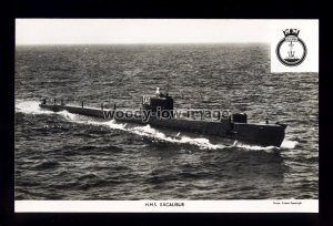 na7206 - Royal Navy Submarine - HMS Excalibur - postcard