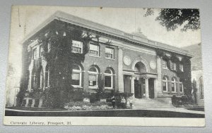 Carnegie Library Freeport IL Postcard PC250